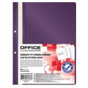 Dosar plastic PP cu sina, cu gauri, grosime 100/170microni, 50 buc/set, Office Products - violet