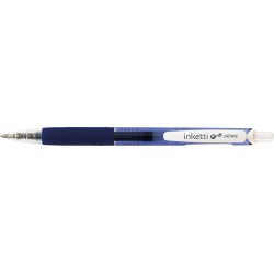 Pix cu gel PENAC Inketti, rubber grip, 0.7mm, corp albastru transparent - scriere albastra