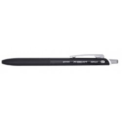 Pix PENAC X-Beam XB-107, rubber grip, 0.7mm, clema metalica, corp negru - scriere neagra