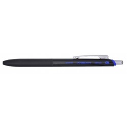 Pix PENAC X-Beam XB-107, rubber grip, 0.7mm, clema metalica, corp negru - scriere albastra