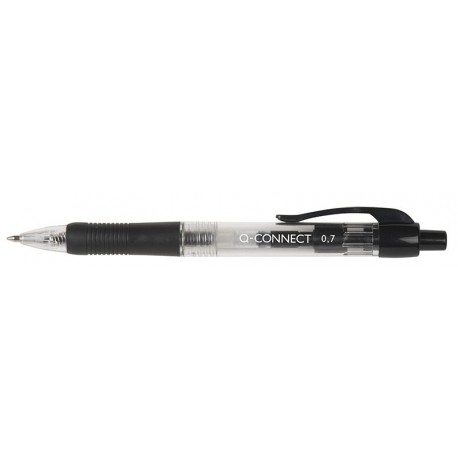 Pix cu mecanism, rubber grip, varf 1.0mm, Q-Connect - negru