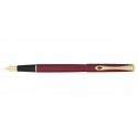 Stilou Diplomat Traveller, cu penita M, din otel inoxidabil - dark red gold