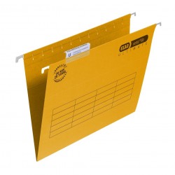 Dosar suspendabil cu eticheta, bagheta metalica, carton 330g/mp, ELBA Verticfile Ultimate - galben