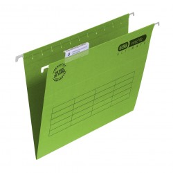 Dosar suspendabil cu eticheta, bagheta metalica, carton 330g/mp, ELBA Verticfile Ultimate - verde