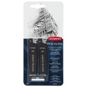 Rezerva mine si radiere DERWENT Professional, pentru creion mecanic, HB/2B 0.7 mm, 30 buc/set, negru