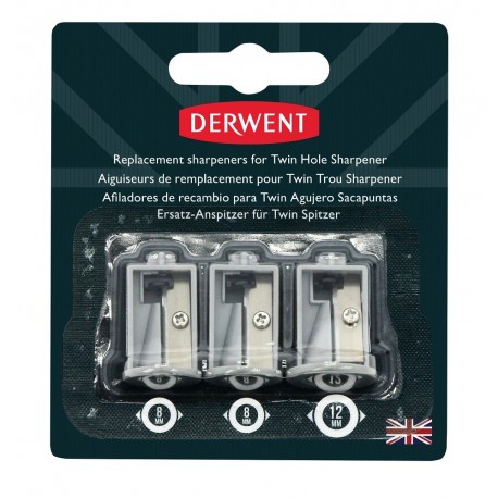 Rezerva ascutitoare electrica DERWENT Professional, pentru 2302332, 3 buc/ set, gri