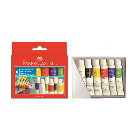 Tempera 6 Culori 12 ML Faber-Castell