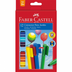 Carioca 12 culori Connector Jumbo Faber-Castell