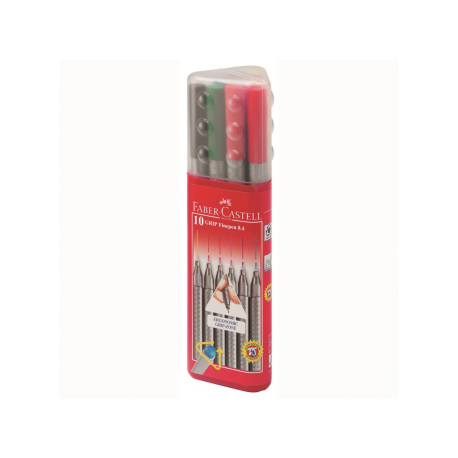 Liner 0.4 mm Grip set 10 Faber-Castell