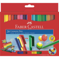 Carioca 20 culori Connector Faber-Castell
