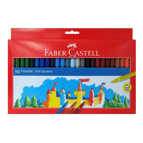 Carioci 50 culori Faber-Castell