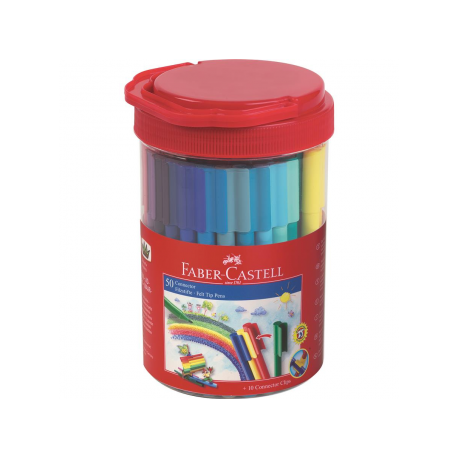 Carioca 50 Culori Connector Borcan Faber-Castell