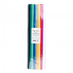 Rola hartie creponata, 50 x 200 cm, 10 buc/set, GIMBOO - culori intense asortate