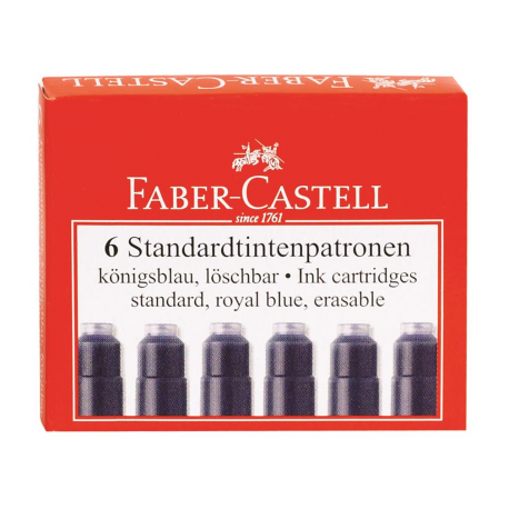 Cartuse Cerneala Mici Albastre 6 Buc/Cutie Faber-Castell