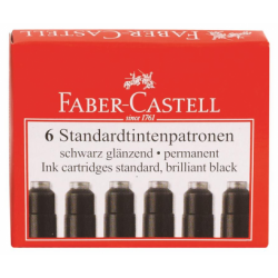 Cartuse Cerneala Mici Negre 6 Buc/Cutie Faber-Castell