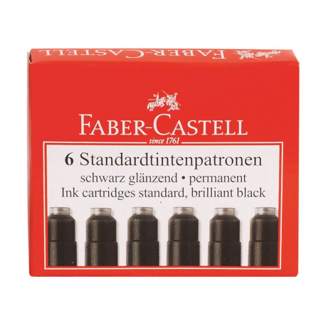 Cartuse Cerneala Mici Negre 6 Buc/Cutie Faber-Castell