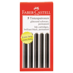 Cartuse Cerneala Mari Negre 5 Buc/Cutie Faber-Castell
