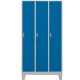 Vestiar metalic Premium cu picioare 3 usi color Albastru 900x500x1920 mm (LxlxH), Neasamblat, PLUS