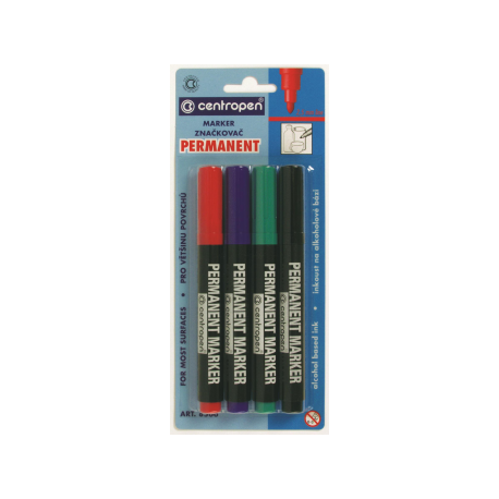 Marker Permanent 4/set Varf Rotund 2.5 mm 8566 Centropen