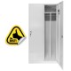 Vestiar Compartimentat metalic Premium cu 2 usi, 800x500x1800 mm (LxlxH), Neasamblat, Plus