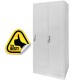 Vestiar Compartimentat metalic Premium cu 2 usi, 800x500x1800 mm (LxlxH), Neasamblat, Plus