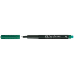 Marker Permanent Verde F Multimark Faber-Castell