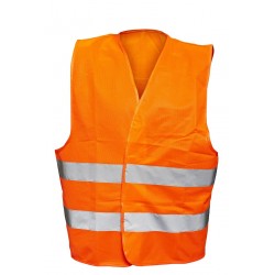 Vesta reflectorizanta, 100% polyester, standard EN471, cu arici - orange