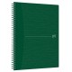 Caiet cu spirala A4+, OXFORD Origins, 70 file-90g/mp, Scribzee, coperta PP - dictando - verde