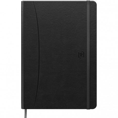 Caiet cu elastic, A5, OXFORD Signature Smart Journal, 80 file - 90g/mp, Scribzee, dictando - negru