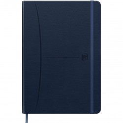 Caiet cu elastic, A5, OXFORD Signature Smart Journal, 80 file - 90g/mp, Scribzee, dictando - albastr