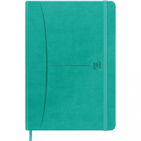 Caiet cu elastic, A5, OXFORD Signature Smart Journal, 104 file - 90g/mp, Scribzee, punctat - turcoaz