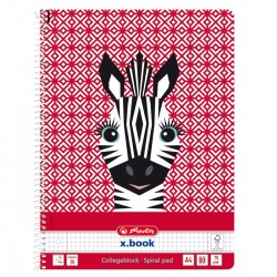 CAIET A4 80F SPIRALA PATRATELE CUTE ANIMALS MOTIV ZEBRA