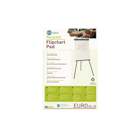 REZERVA HARTIE PT. FLIPCHART RECICLATA 50 coli, BI-OFFICE