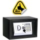 Seif metalic antiefractie cu inchidere digitala si cheie 200x310x200 mm (HxLxl) 20SEC, Negru, PLUS Safe