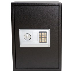 Seif metalic antiefractie 1 polita cu inchidere digitala si cheie 460x390x360 mm (HxLxl) 46SEC, Negru, PLUS Safe