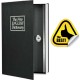 Seif metalic secret cu cheie BOOKSAFE 180x115x55 mm (HxLxl), Negru, PLUS Safe