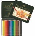 Creioane Colorate Polychromos 24 Culori Cutie Metal Faber-Castell