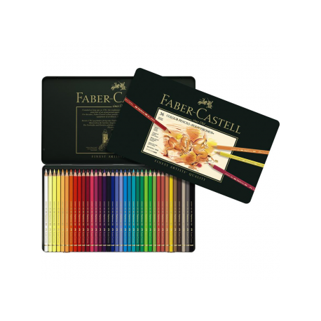 Creioane Colorate Polychromos 36 Culori Cutie Metal Faber-Castell