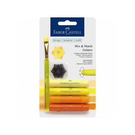 Set 4 Pasteluri Solubile Gelatos Nuante Galben Faber-Castell