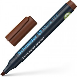 Permanent marker SCHNEIDER Maxx 133, varf tesit 1+4mm - maro