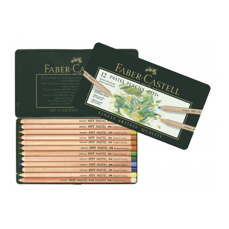 Creioane Pastel Pitt 12 Culori Faber-Castell