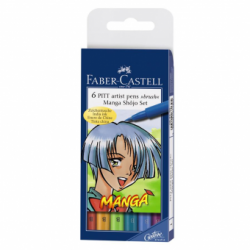Pitt Artist Pen Manga Set 6 buc Shojo Faber-Castell