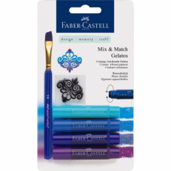 Set 4 Pasteluri Solubile Gelatos Nuante Albastru Faber-Castell