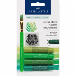 Set 4 Pasteluri Solubile Gelatos Nuante Verde Faber-Castell