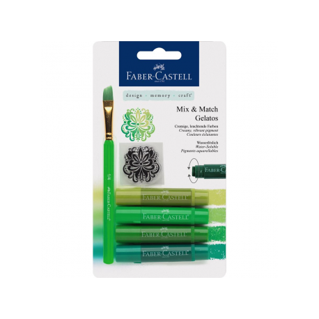 Set 4 Pasteluri Solubile Gelatos Nuante Verde Faber-Castell