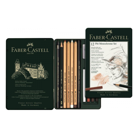 Set Pitt Monochrome 12 Buc Nou Faber-Castell