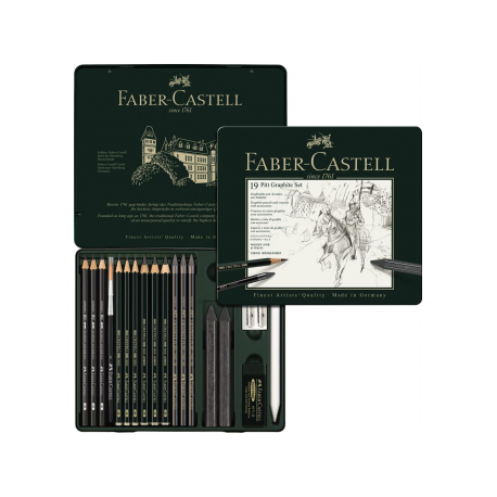 Set Pitt Monochrome Grafit 19 Buc Faber-Castell