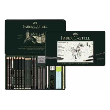 Set Pitt Monochrome Grafit 26 Buc Faber-Castell