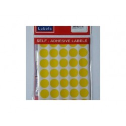 Etichete autoadezive color, D 8 mm , 750 buc/set - galben