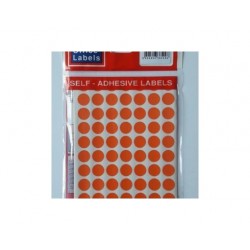 Etichete autoadezive color, D 8 mm, 750 buc/set - orange